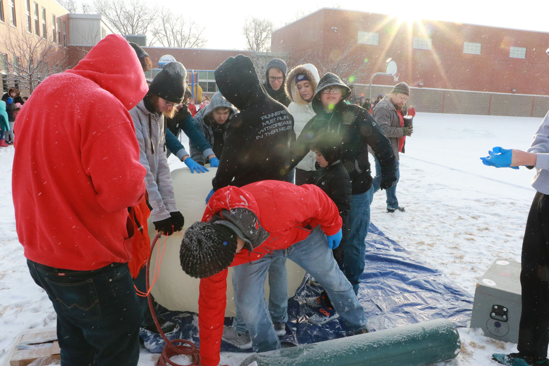 PHOTOS: Weather balloon launch at Lincoln Elementary